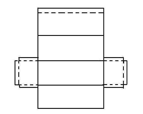 Модель прямоугольного параллелепипеда из бумаги