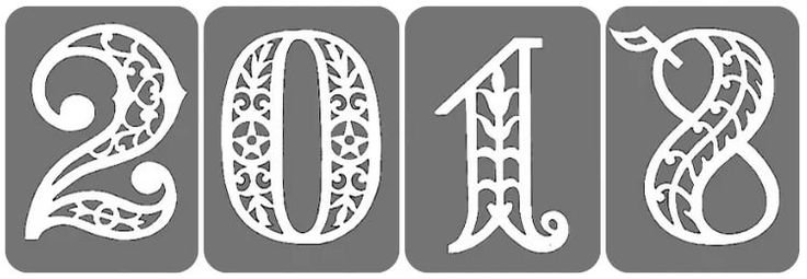 Трафареты цифры для вырезания на окно