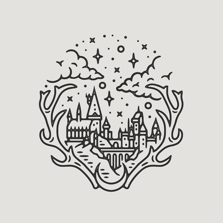 Гарри Поттер Хогвартс рисунки