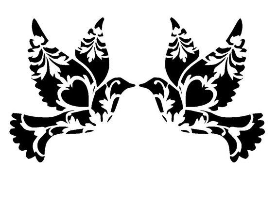 Трафареты птиц для декора