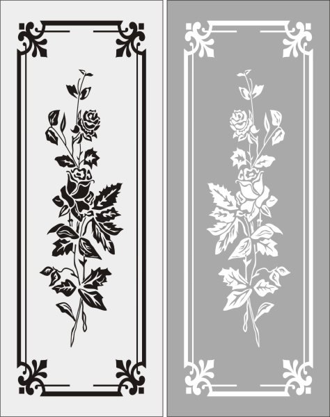 Трафарет для декора зеркала