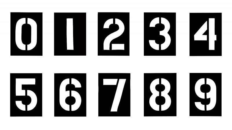 Цифра 15 трафарет