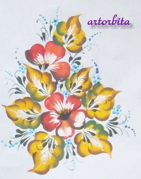 Узоры Урало сибирской росписи