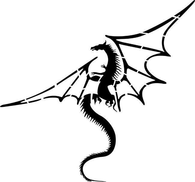 Силуэты драконов