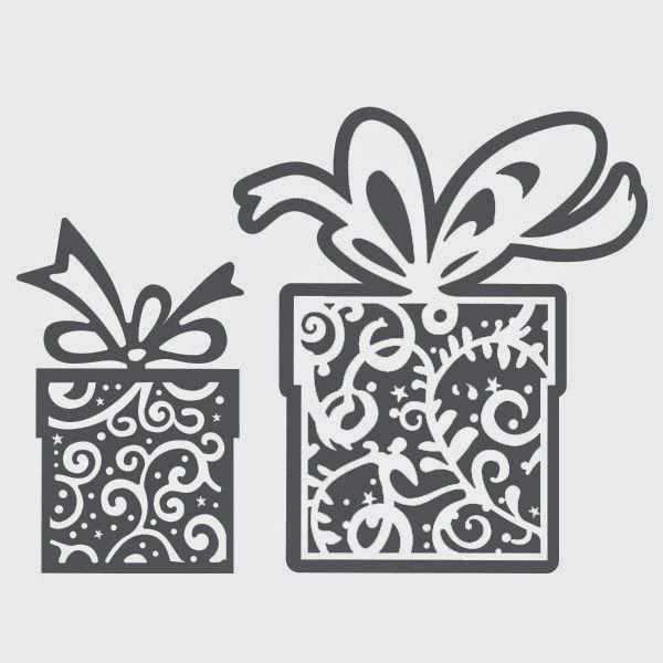 Трафарет подарочная коробка на окно