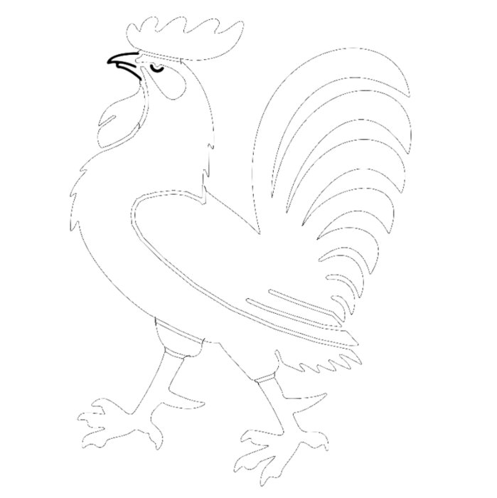 Петушок трафарет для вырезания