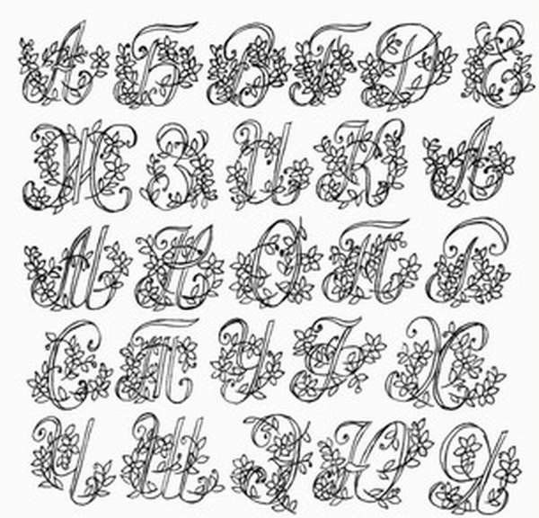 Узорные буквы русского алфавита