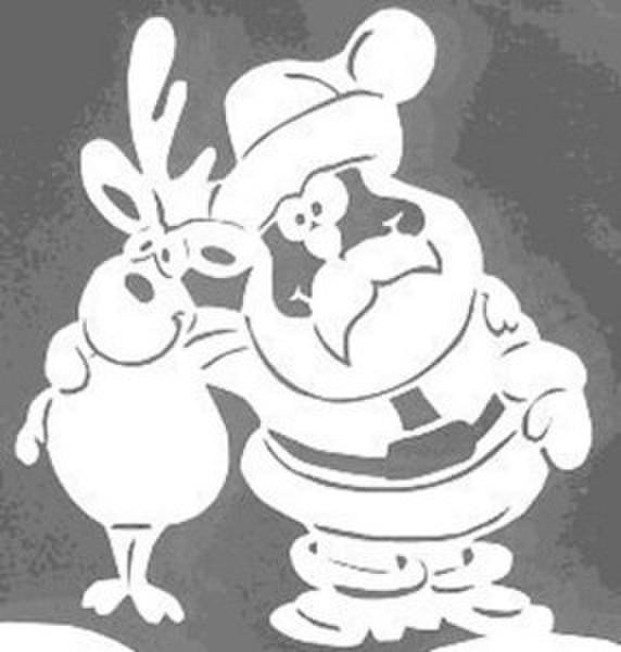 Новогодние украшения на окна дед Мороз