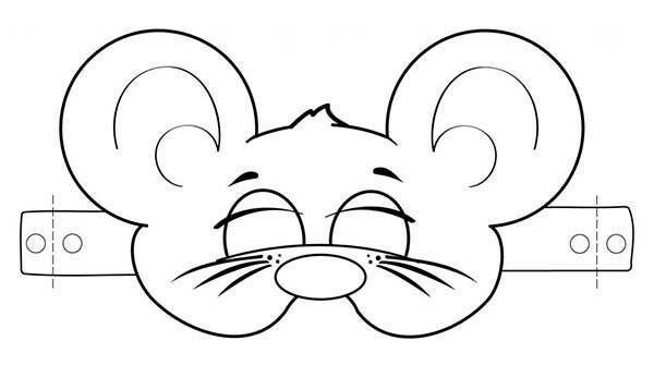 Маска мышки на голову