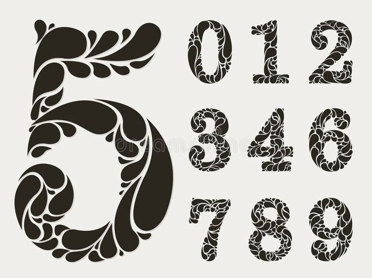 Красивые Узорчатые цифры