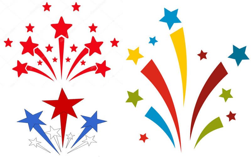 Украшение окон салют