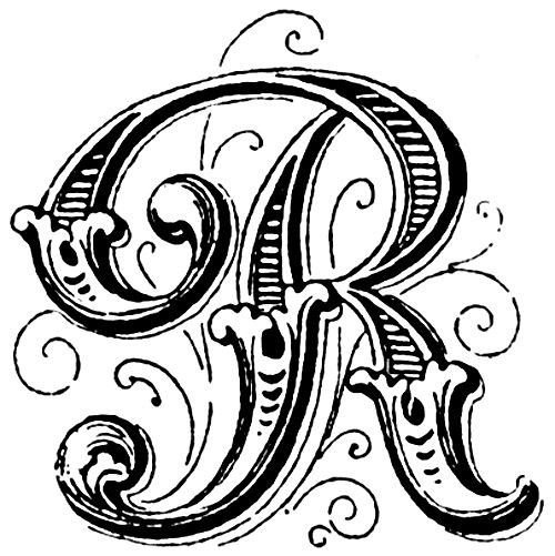 Красивая буква в с узорами