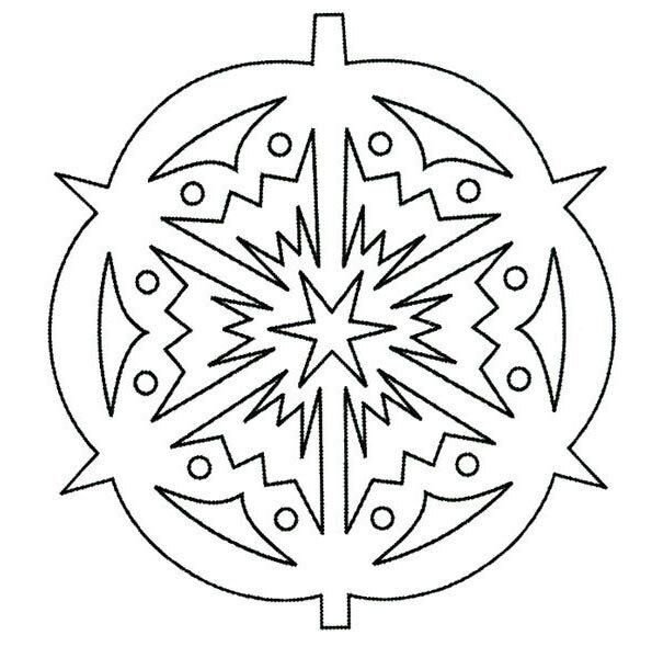 Вытынанки снежинки