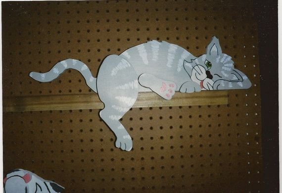 Кот на заборе из фанеры