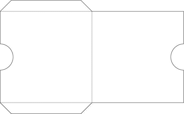 Трафарет конверта для диска