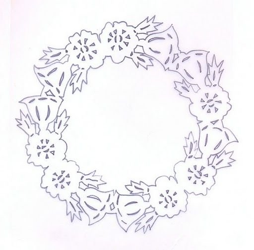 Вытынанки новогодние венки