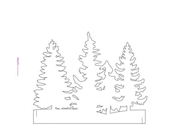 Трафарет "елка"