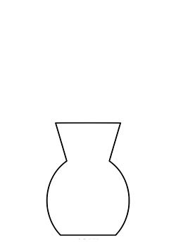 Ваза трафарет для рисования