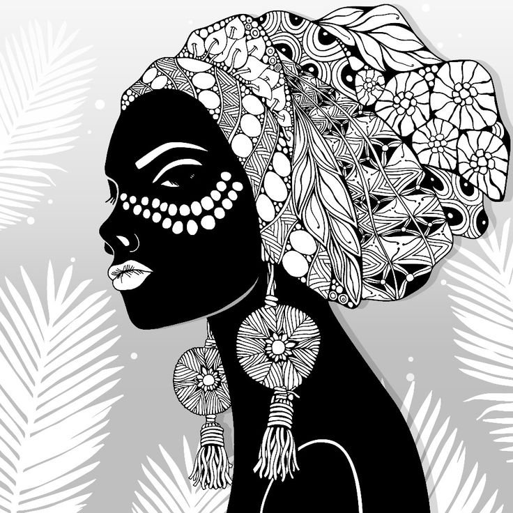 Силуэт африканки