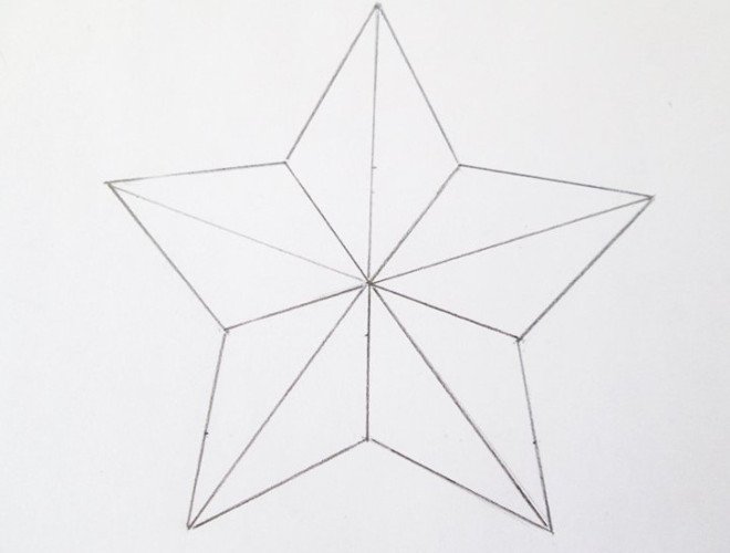 Макет объемной звезды