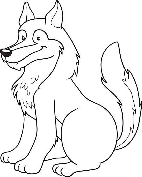 Волк сказочный раскраска