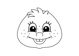 Колобок раскраска для детей