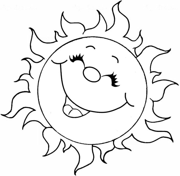 Солнце раскраска