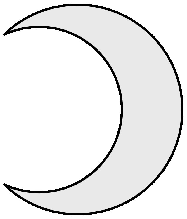 Полумесяц трафарет для вырезания