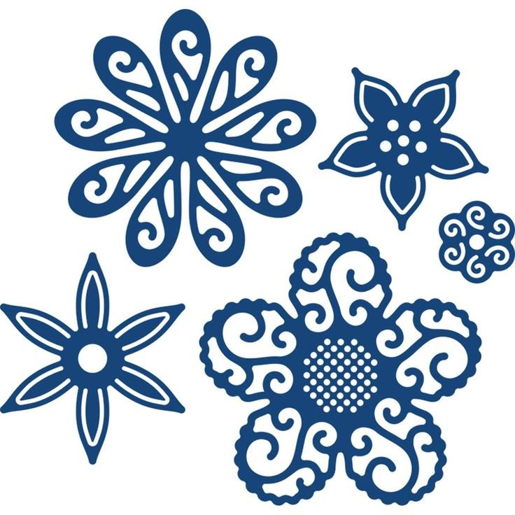 Снежинки цветочки