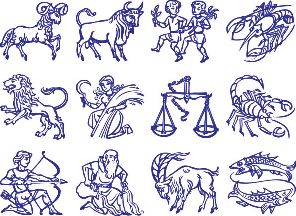 Стилизованные знаки зодиака