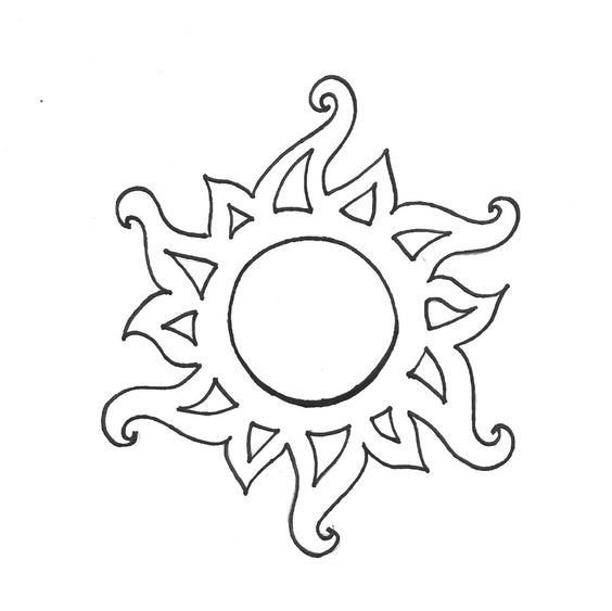 Солнце трафарет