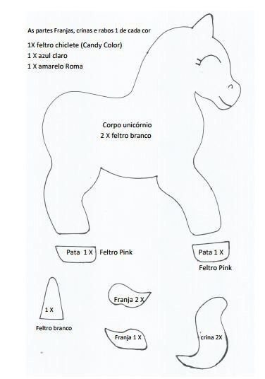 Конь из фетра выкройка