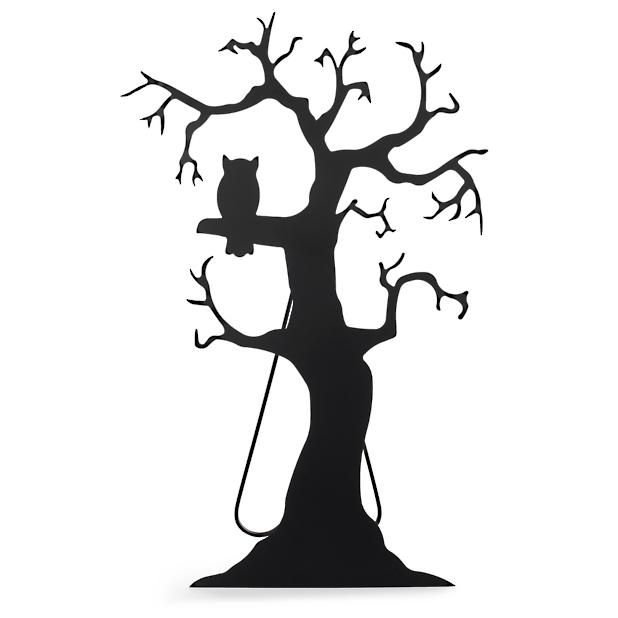 Трафарет дерева на Хэллоуин