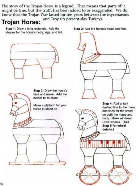 Как сделать троянского коня из картона