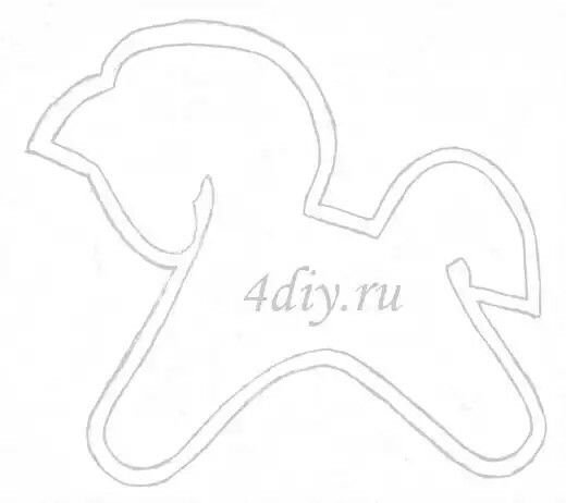 Шаблон лошадки из фетра