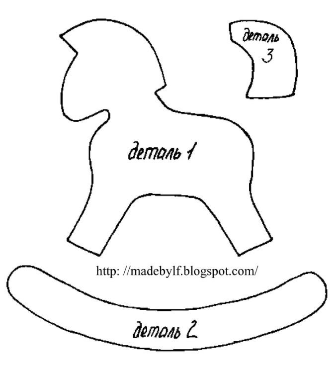 Выкройка лошадки