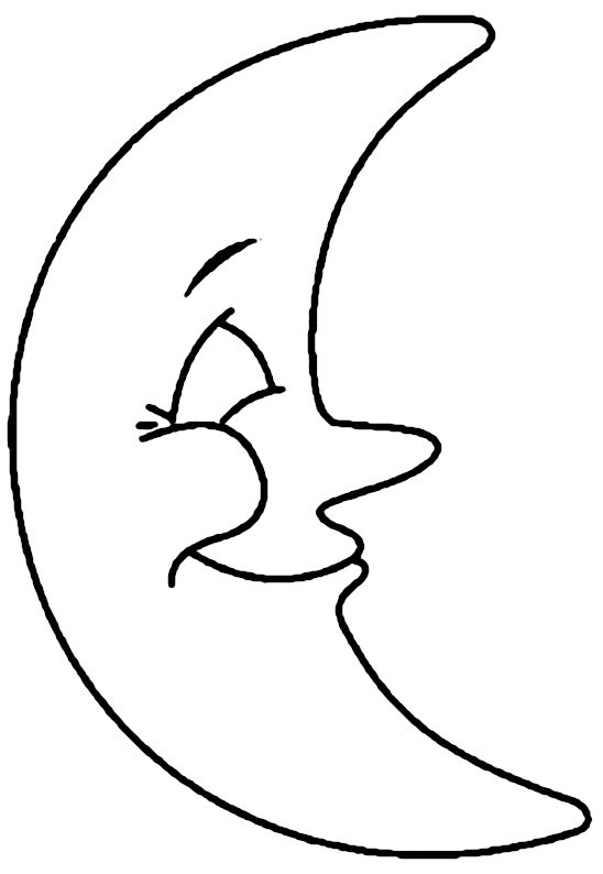 Месяц раскраска