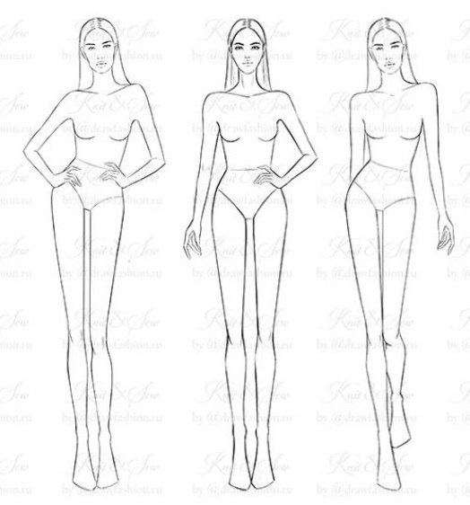 Фигура для эскизов одежды