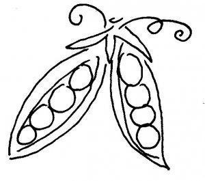 Горох раскраска