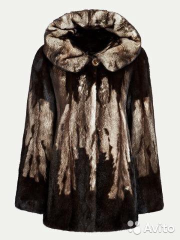 Шуба норка с капюшоном