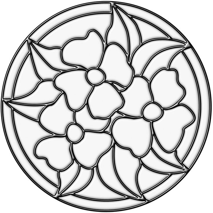 Витражи трафареты цветы