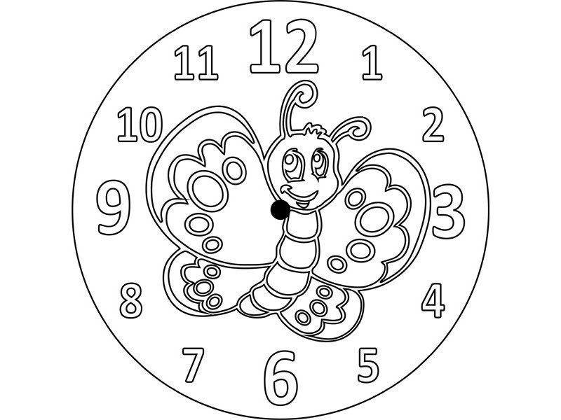 Часы трафарет для детей