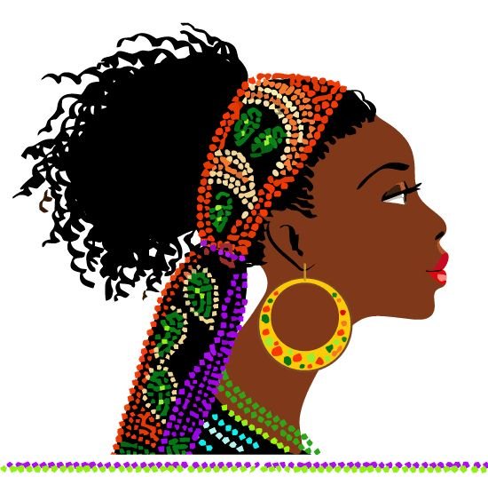 Силуэт африканки