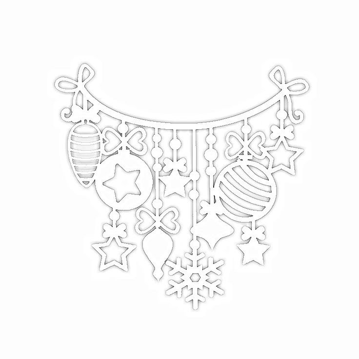 Вытынанки новогодние гирлянды