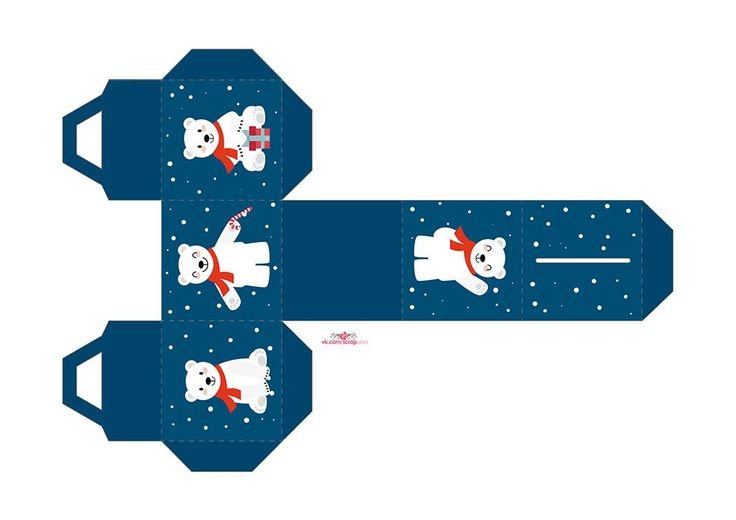 Развертка новогодней коробки