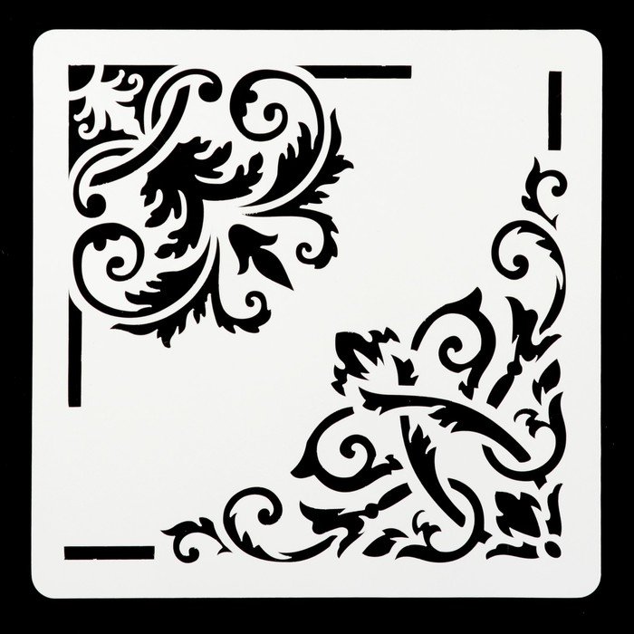 Угловые трафареты для декора