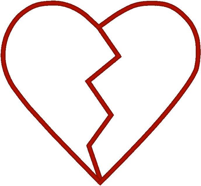 Контур разбитого сердца