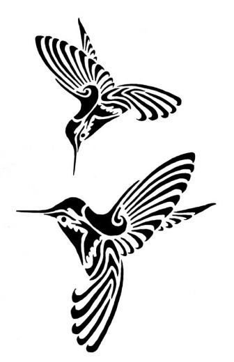 Трафарет птички Колибри