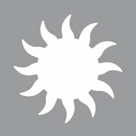 Трафарет солнышко