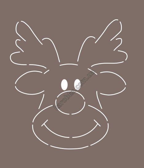 Морда оленя трафарет